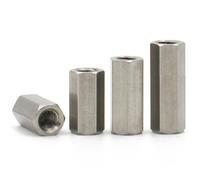 Hex Coupling Nut Fasteners, 5pcs Long Rod Nuts M3-M12 Stainless Steel Hex Coupling Multiple Sizes(4x7x15mm)