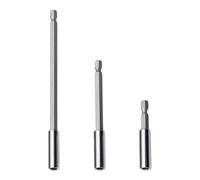 Hex Drill Bit Holder, Carbon Steel Electrical Drill Screwdriver Magnetic Extension Bar Bit Holder for Screws, Nuts, and Any Drill and Handheld Driver 1/4 inch Shank Tool 3pcs(6cm 10cm 15cm)