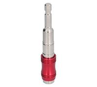 Hex Drill Bit Holder MultiAngle Universal Hand Operated Tools for Small Space Operation Chrome Vanadium Steel (red+Silver)