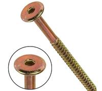 Hex Drive Steel Flat Furniture Fixing Wood Connector Screws Timber 50mm to 100mm (2, 80mm)