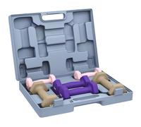 Hex Dumbbell Set 12kg Pink Purple Brown PU Steel with Carry Case Mini 8x30x41cm