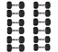 Hex Dumbbell Set, Heavy Duty Rubber Dumbbells Weights Set with Rack or Without Rack, Cast Iron Hand Free Weights for Strength Training (Weights Only, 4+5+6+7+8+9 Kg Pair Set)