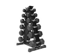 Hex Dumbbell Set, Heavy Duty Rubber Dumbbells Weights Set with Rack or Without Rack, Cast Iron Hand Free Weights for Strength Training (Include Rack, 10+12.5+15+17.5+20+22.5 Kg Pair Set)
