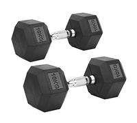 Hex Dumbbells 10kg | 12.5kg | 15kg | 20kg | Singles and Pairs | Weights (10Kg x2 (Pair))