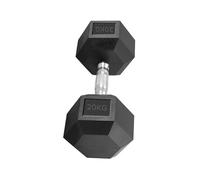Hex Dumbbells 20kg Anti-Roll Design Rubber Coated Free Weights Dumbbell Set for Home Gym Strength Training Muscle Toning & Weightlifting