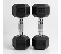 Hex Dumbbells 20Kg Pair Anti-Roll Rubber Free Weights For Home Gym, Strength Training & Fitness