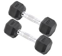 Hex Dumbbells Pair 2.5kg to 60kg Anti-Roll Design Rubber Coated Free Weights Dumbbell Set for Home Gym Strength Training Muscle Toning & Weightlifting
