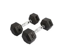 Hex Dumbbells Rubber Weight Sets Dumbbell Select Choice From 2.5KG - 20KG Single or Pair,Zanbeel (2x12.5KG)