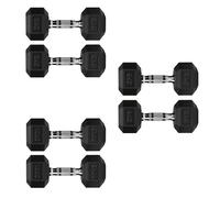 Hex Dumbbells Set with Rack or Without Rack, Weights Dumbbells Set for Home Gym, Premium Hexagon Strength Training Gym Equipment for Men & Women (Weights Only, 8+9+10 Kg Pair Set)