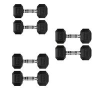 Hex Dumbbells Set with Rack or Without Rack, Weights Dumbbells Set for Home Gym, Premium Hexagon Strength Training Gym Equipment for Men & Women (Weights Only, 5+10+15 Kg Pair Set)