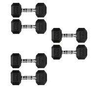 Hex Dumbbells Set with Rack or Without Rack, Weights Dumbbells Set for Home Gym, Premium Hexagon Strength Training Gym Equipment for Men & Women (Weights Only, 10+15+20 Kg Pair Set)