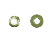 Hex Flange Nuts M2 M3 M4 M5 M6 Colored Aluminum Flange Nuts with Nylon Insert - Self-Locking Rivet Nut(Green,M4-5PCS)