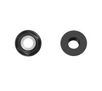 Hex Flange Nuts M2 M3 M4 M5 M6 Colored Aluminum Flange Nuts with Nylon Insert - Self-Locking Rivet Nut(Black,M4-5PCS)