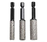 Hex Handle Vacuum Brazed Dry Drill Bits for Drilling Hard Surfaces Like Marble Granite Tile Concrete and Glass, Multi Function Hole Cutter for Grinding and Trimming