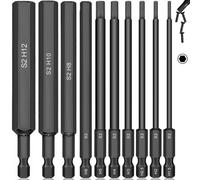 Hex Head Allen Wrench Drill Bit Set, CYLBAQ Big 12mm to Small 1.5mm 10PCS