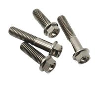 Hex head bolts Titanium Bolts Motorcycle Ti Screw Outer Hexagon Flange Head(Color1,M8X45MM_6PCS)
