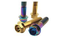 Hex head bolts Titanium Bolts Motorcycle Ti Screw Outer Hexagon Flange Head(Color3,M8X15MM_6PCS)