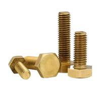 Hex Head Cap Screws, Hexagon Head Bolt Brass Metric M3 M4 M5 M6 M8 M10 M12(25mm,M12-1pcs)
