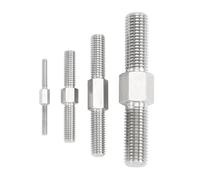 Hex Head Double End Thread Rod, 304 Stainless Steel Double Head Threaded Bar Left Right Thread External Hex M3-M16 19 Pcs(70mm,M8-2PCS)