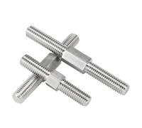 Hex Head Double End Thread Rod, 304 Stainless Steel Double Threaded Rod M3-M16 30-150mm Left And Right Thread Stud Bolt(M5x80-1Pcs)