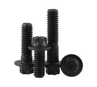 Hex Head Flange Bolts, M5 M6 Torx-Head Bolt Grade 12.9 Black Carbon Steel Flange Head Screw Length 17.5Mm-43mm(M5x35mm FT)