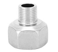 Hex Head Stainless Steel Reducer Pipe Connector, Male G1 / 2in Female G1in Thread - Durable Metal Fitting, Easy Install for Plumbing