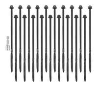 Hex Head Timber Fixing Screws 20Pcs 6.7x200mm Heavy Duty Construction