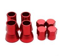 Hex Head Valve Stem Red Alloy 4 Pcs Hex Head Valve Stem Red Alloy | Prevents heat damage, blocks rim hole drafts, protects valve core, extends tire life, for durable metal