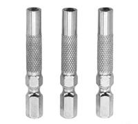 Hex Insert Bit Adapter 6.35mm 1/4 Inch for Electric Screwdriver, Magnetic Bit Holder, 4mm to 1/4 in Converter, Chrome Vanadium Steel Shank Coupler, 3-Piece Set