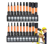 Hex Key Bit Set | Metric S2 Steel Hex Kit and Inch, High Torque Hex Bit Set - For Home Electricity Automotive Construction Workshop