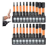 Hex Key Drill Bit Set - Metric and Imperial S2 Steel Hex Drill Bit Set Hex Screwdriver Socket Set - For Home Electricity Automotive Construction Workshop