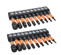 Hex Key Drill Bit Set, Metric S2 Steel Hex Drill Bit Set and Inch - High Torque Hex Bit Set | For Home Electricity Automotive Construction Workshop