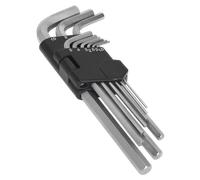 Hex Key Set 9pc Long Metric - Sealey AK7136 New