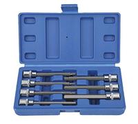 Hex Key Wrench Bit Socket Set 7pcs Extra Long Vanadium Steel High Torque Hexagonal Socket Bits for Home Car Repair and Maintenance Blue Toolbox Included