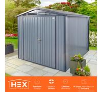 Hex Living Alton Apex Premium Metal Shed 8 X 6