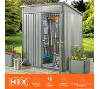Hex Living Hixon Pent Premium Metal Shed 6 X 6 Inc Wooden Floor