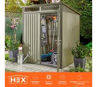 Hex Living Hixon Pent Premium Metal Shed 8 X 6