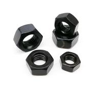 Hex Lock Nuts Full Nuts Solid Hex Nut M1.6-M12 Black 304 Stainless Steel Assorted Pack(M1.6)