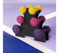 Hex Neoprene Dumbbells Set with Stand