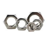 Hex Nut 1-100pcs 304 Stainless Steel Hex Hexagon Nut for M1 M1.2 M1.4 M1.6 M2 M2.5 M3 M4 M5 M6 M8 M10 M12 M16 M20 M24 Screw Bolt(M5 (25pcs))