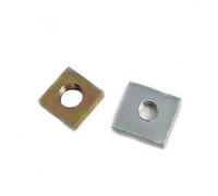 Hex Nut 100pcs/lot Galvanized Thin Square Nut Quadrangle Nuts Block M2 M2.5 M3 M4 M5 M6 Nuts (Size : M2.5x5x1.5)