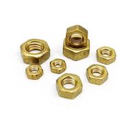 Hex Nut 450pcs/box 8 Sizes M1.4 M1.6 M2 M2.5 M3 M4 M5 M6 Small Hex Hexagon Nut Set Assortment Kit Solid Brass