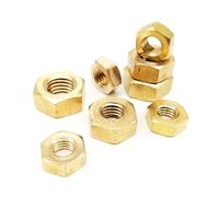 Hex Nut 5/10/25/50/100pcs DIN934 M1 M1.2 M1.4 M1.6 M2 M2.5 M3 M4 M5 M6 M8 M10 M12 Solid Brass Copper Hex Nut Hexagon Nut(25pcs M3)