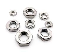 Hex Nut 5/50pcs 304 Stainless Steel Hex Hexagon Thin Nut for M2 M2.5 M3 M4 M5 M6 M8 M10 M12 M14 M16 screw bolt(50pcs M5)