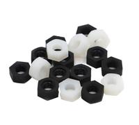 Hex Nut,Lock Nuts 20/50pcs M2 M2.5 M3 M4 M5 M6 M8 M10 M12 Black/White Nylon Hex Nut Hexagon Plastic Nuts(Black,M8 20pcs)