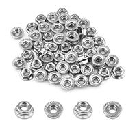 Hex Nut,Lock Nuts 304 Hexagon Flange Nuts M3 M4 M5 M6 M8 M10 M12 Stainless Steel Automatic locking nut(M8-10Pcs)