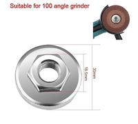 Hex Nut Set for Angle Grinder - M10 Thread, 30mm Stainless Steel Locking Flange with Quick Clamp, Anti-Slip & Rust Resistant - 1pc Silver Compatible with 100 Type Grinders