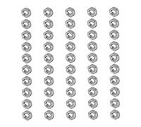 Hex Nuts Assortment Kit 50Pcs A270 Stainless Steel Thread Nuts Complete Size Set for Industrial Machinery Repair and DIY Projects (M4)
