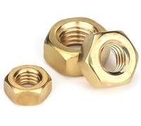 Hex Nuts,Hardware Nuts 1/10/50/100pcs Solid Brass Copper Hex Hexagon Nut for M1.4 M1.6 M2 M2.5 M3 M4 M5 M6 M8 M10 M12 M14 M16 M18 M20 M22 M24 Screw Bolt(M2 x100pcs)