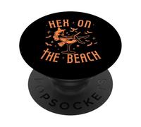 Hex On The Beach - Funny Pun Witch Cocktail Halloween PopSockets Adhesive PopGrip